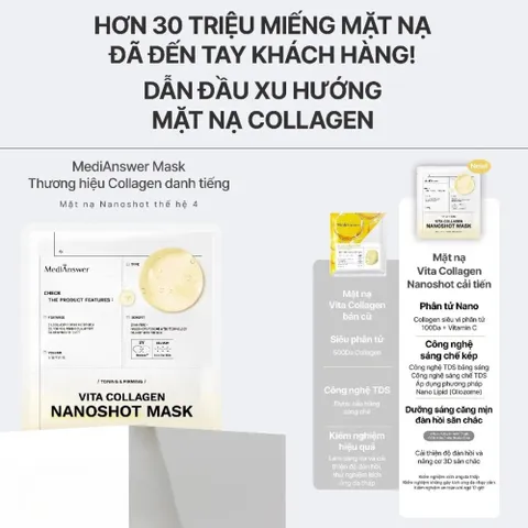 Mặt Nạ Dạng Thạch Collagen MediAnswer Nanoshot – Làm Dịu, Dưỡng Sáng & Se Khít Lỗ Chân Lông
