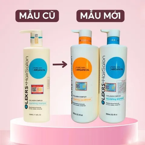Dầu Gội Xả Olexrs Argan Oil Collagen Hair Salon 960ml – Dưỡng Tóc Khô Xơ, Phục Hồi Tóc Hư Tổn