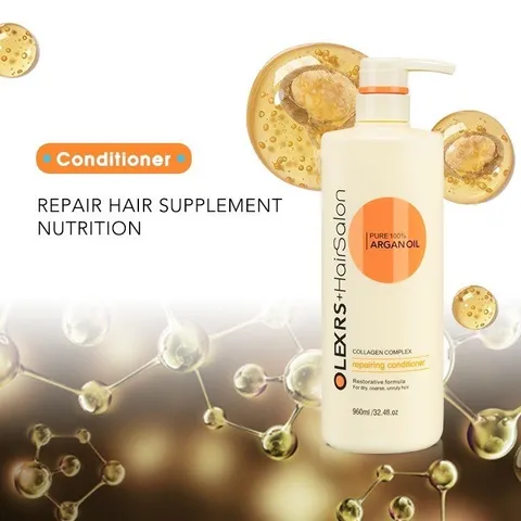 Dầu Gội Xả Olexrs Argan Oil Collagen Hair Salon 960ml – Dưỡng Tóc Khô Xơ, Phục Hồi Tóc Hư Tổn