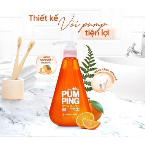 Kem Đánh Răng Perioe Pumping Hương Cam 285g – Tươi Mát, Dạng Chai Bơm Tiện Lợi, Dùng Cho Cả Gia Đình 387914