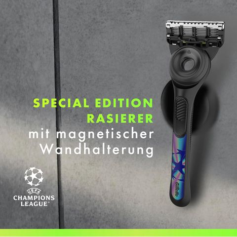 Dao cạo râu Gillette Labs UEFA Champions League - Phiên bản đặc biệt cho nam với 5 lưỡi cạo mượt mà và Flexdisc 2D tối ưu