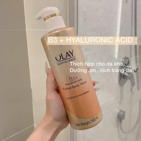 Sữa Tắm Trắng Da, Dưỡng Ẩm, Phục Hồi Olay B3+ Bodyscience Vitamin C Thái Lan 500ml