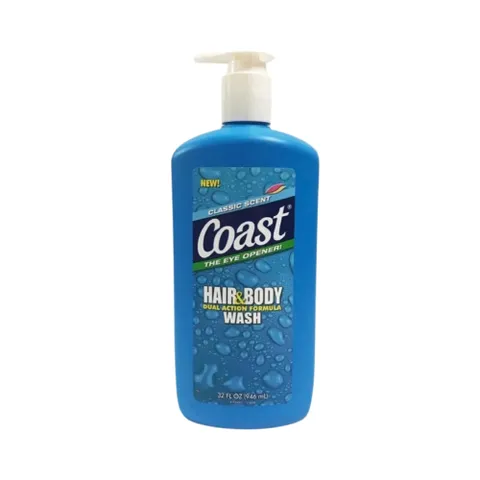Sữa Tắm Gội Toàn Thân Coast Hair & Body Wash Mỹ 946ml – Sạch Sâu, Thơm Lâu, Mát Lạnh Sảng Khoái