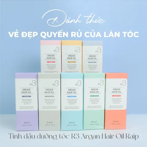Tinh Dầu Dưỡng Tóc RAIP R3 Argan Hair Oil 100ml – Phục Hồi, Mềm Mượt, Giảm Xơ Rối