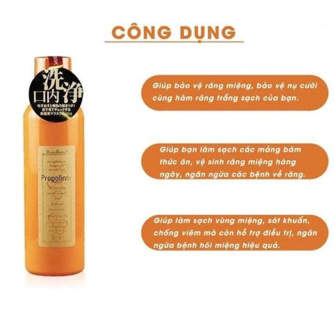Nước Súc Miệng Trắng Răng Propolinse 600ml Nhật Bản - Ngăn Ngừa Mảng Bám 387943