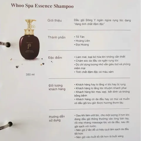 Set Dầu Gội Xả Whoo Spa Essence Shampoo Chăm Sóc Da Đầu, Phục Hồi Tóc Hư Tổn 387945