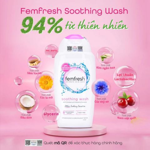 Dung Dịch Vệ Sinh Phụ Nữ Femfresh 250ml – Làm Sạch Dịu Nhẹ, Giảm Ngứa Rát, Kháng Khuẩn, Dưỡng Ẩm 387955