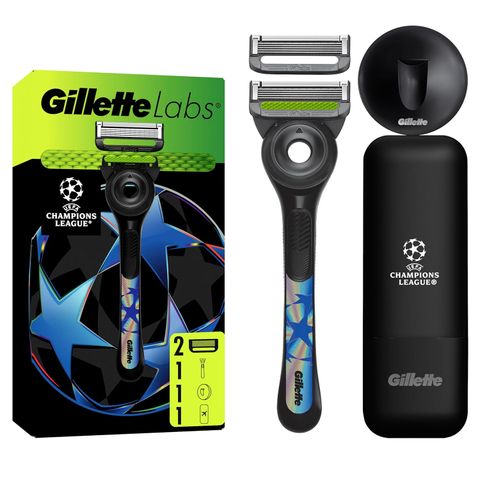 Dao cạo Gillette Labs phiên bản đặc biệt UEFA Champions League - Công nghệ làm sạch, lưỡi dao bền, trải nghiệm cạo râu tuyệt vời cho nam giới