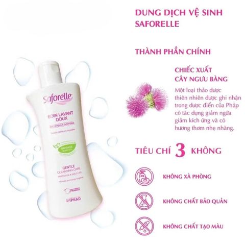 Dung Dịch Vệ Sinh Phụ Nữ Saforelle Gentle Cleansing Care – Giảm Ngứa, Dịu Nhẹ, Lành Tính - 250ml 387962