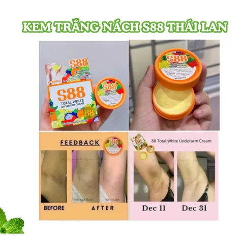 Kem Giảm Thâm Nách S88 Total White Fata Co’s – Làm Sáng Da, Khử Mùi & Giữ Nách Khô Thoáng 35g 387964