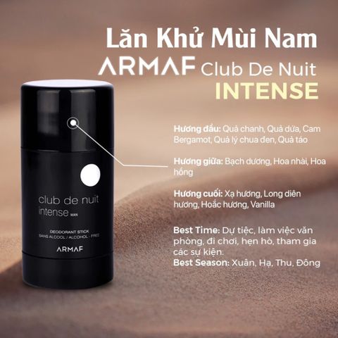 Lăn Khử Mùi Nước Hoa Armaf Club De Nuit Intense – Nam & Nữ – 75g 387965