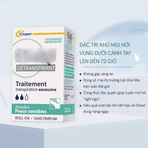 Lăn Khử Mùi Etiaxil Sensitive 15ml - Ngăn Mồ Hôi & Khử Mùi Suốt 72 Giờ Dành Cho Da Nhạy Cảm, An Toàn & Hiệu Quả