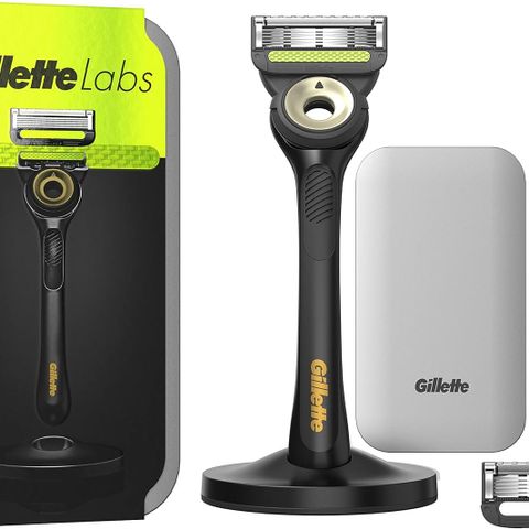 Dao cạo ướt Gillette Labs Black & Gold - Dao cạo nam chất lượng cao với lưỡi bền, công nghệ làm sạch tích hợp và thiết kế linh hoạt