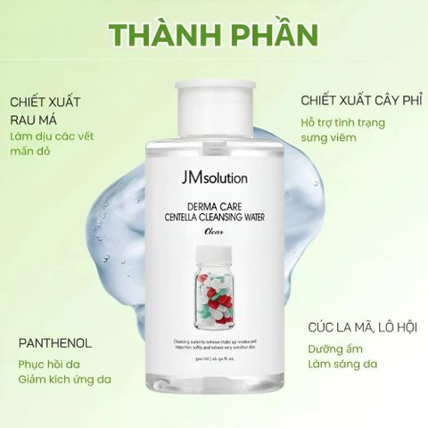 Nước Tẩy Trang JMsolution Cleansing Water 500ml/850ml - Sạch Sâu, Dịu Nhẹ, Cấp Ẩm Cho Mọi Loại Da, Làm Sạch Makeup Hiệu Quả