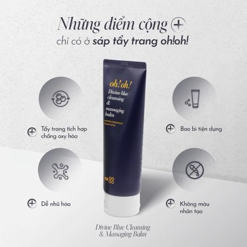 Sáp Tẩy Trang Oh Oh Divine Blue Cleansing, Massaging Balm 150ml – Làm Sạch Sâu, Thư Giãn Da Mỗi Ngày