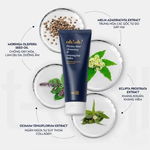 Sáp Tẩy Trang Oh Oh Divine Blue Cleansing, Massaging Balm 150ml – Làm Sạch Sâu, Thư Giãn Da Mỗi Ngày
