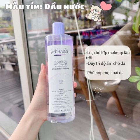 Nước Tẩy Trang Byphasse 500ml - Tẩy Trang Dịu Nhẹ, Không Cồn, Phù Hợp Mọi Loại Da
