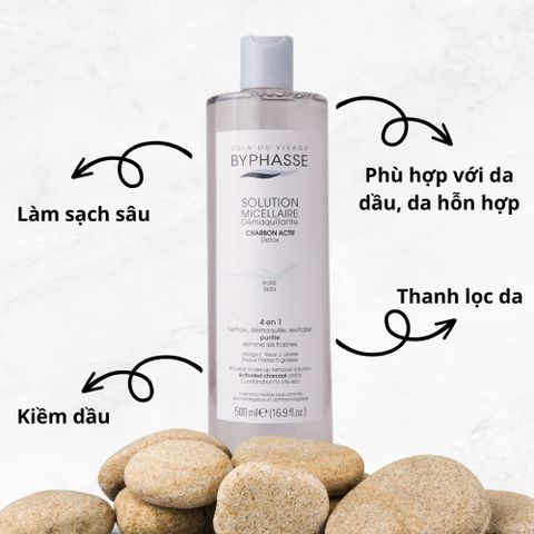 Nước Tẩy Trang Byphasse 500ml - Tẩy Trang Dịu Nhẹ, Không Cồn, Phù Hợp Mọi Loại Da