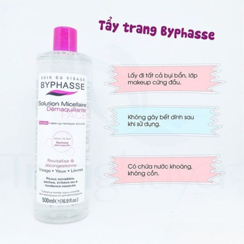 Nước Tẩy Trang Byphasse 500ml - Tẩy Trang Dịu Nhẹ, Không Cồn, Phù Hợp Mọi Loại Da