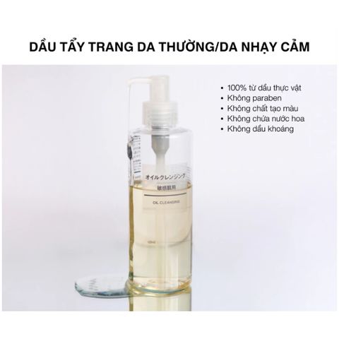 Dầu Tẩy Trang Muji Mild Cleansing Oil 200ml - Tẩy Trang Nhẹ Dịu Cho Da Nhạy Cảm, Làm Sạch Sâu, Nhũ Hóa Dễ Dàng