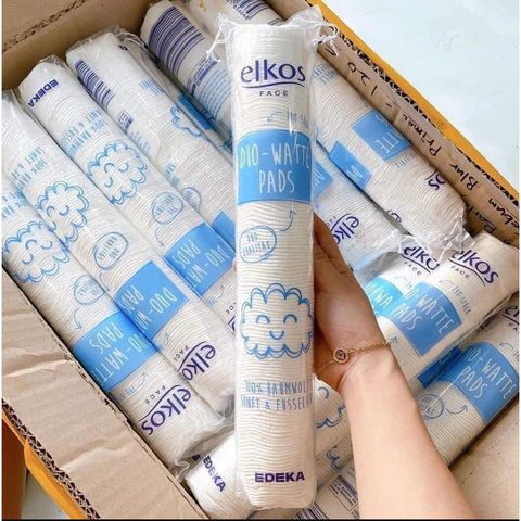 Bông Tẩy Trang Elkos – Gói 140 Miếng Cotton Mềm Mịn 388001