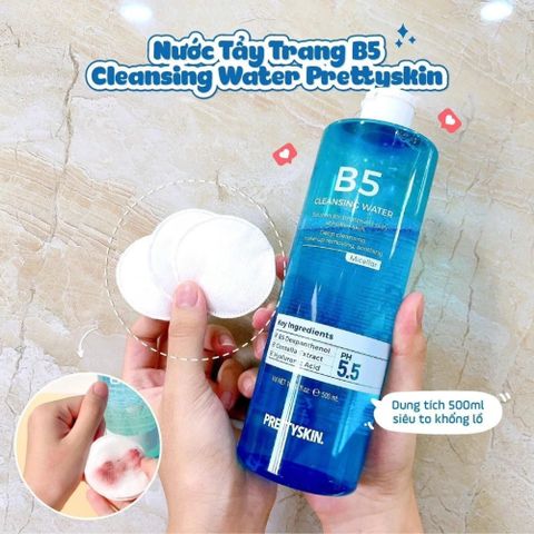 Nước Tẩy Trang Hydra B5 Prettyskin 500ml - Làm Sạch Dịu Nhẹ, Phục Hồi Da Nhạy Cảm, An Toàn Không Hương Liệu, Chiết Xuất Tự Nhiên
