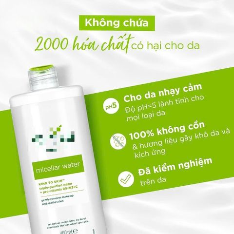 Nước Tẩy Trang Simple Micellar Cleansing 200ml/400ml - Dịu Nhẹ Không Cồn Lành Tính Cho Da Nhạy Cảm
