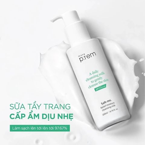Sữa Tẩy Trang Make Prem Safe Me. Relief Moisture Cleansing Milk 200ml 388023