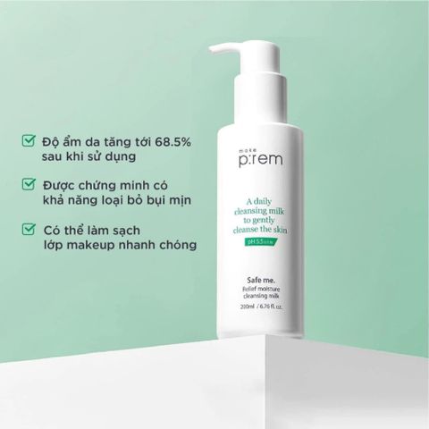 Sữa Tẩy Trang Make Prem Safe Me. Relief Moisture Cleansing Milk 200ml 388023