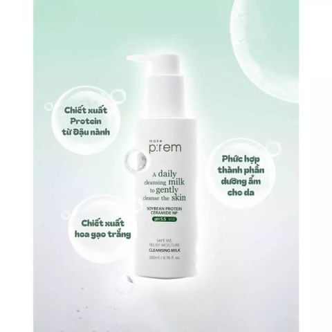 Sữa Tẩy Trang Make Prem Safe Me. Relief Moisture Cleansing Milk 200ml 388023