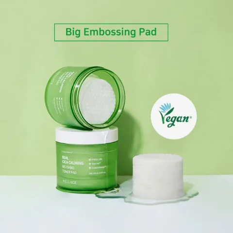 Toner Pad Wellage 70 Miếng – Hyaluronic Dưỡng Ẩm / Cica Calming Làm Dịu Da, Sạch Thoáng