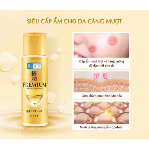 Nước Hoa Hồng Dưỡng Ẩm Hada Labo Gokujyun Premium 170ml - Cấp Ẩm Sâu, Phục Hồi Da Khô, Cho Làn Da Mềm Mịn, Duy Trì Độ Ẩm