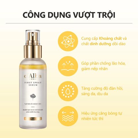 Xịt Khoáng Dạng Serum d'Alba Truffle Trắng - Cấp Ẩm, Làm Dịu Da, Ngừa Lão Hóa - Dưỡng Da Nhạy Cảm Hàn Quốc 100ml