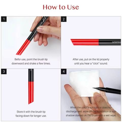 Bút Kẻ Mắt Nước Clio Superproof Pen Liner Kill Black/Brown 0.55ml - Chống Thấm Nước, Bền Màu Suốt Ngày Dài