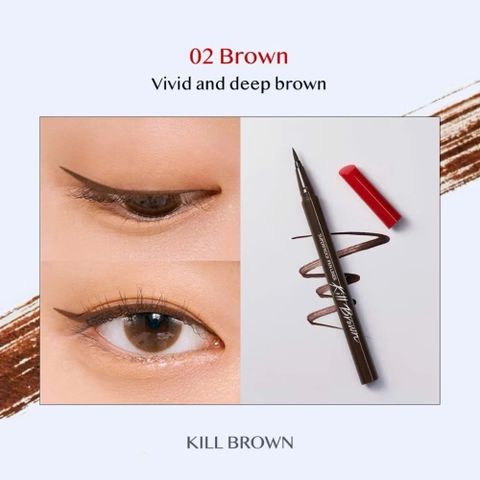 Bút Kẻ Mắt Nước Clio Superproof Pen Liner Kill Black/Brown 0.55ml - Chống Thấm Nước, Bền Màu Suốt Ngày Dài