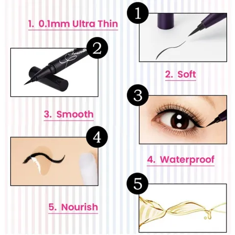 Bút Kẻ Mắt Nước KissMe Smooth Liquid Eyeliner Super Keep 0.4ml – Nét Sắc Mảnh, Siêu Chống Trôi 388075