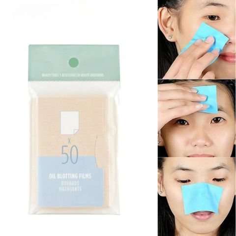 Giấy Thấm Dầu Hàn Quốc TFS Daily Beauty Tools - Hút Dầu Thừa, Giữ Da Khô Thoáng, Bảng 50 Tờ Đem Theo, Tiện Lợi