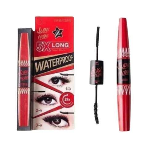Chuốt Mi Mascara 2 Đầu Sivanna Super Model 5X Long - Làm Dài & Dày Mi Tự Nhiên, Chống Lem, Hiệu Ứng Mi Giả