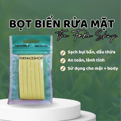 Mút Rửa Mặt Bọt Biển The Face Shop - Làm Sạch Sâu, Hỗ Trợ Tẩy Trang, Massage Da Nhẹ Nhàng, Chất Liệu Bọt Biển Thiên Nhiên