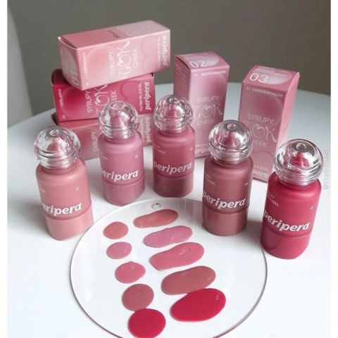 Phấn Má Hồng Dạng Kem Peripera Syrupy Tok Cheek - Tông Màu Tự Nhiên, Dễ Dàng Tán, Nhẹ Mặt - 9g Hàn Quốc