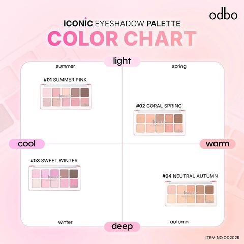 Bảng Phấn Mắt Odbo 10 Ô - Đa Dạng Tone Màu Trang Điểm Dễ Phối, Chất Phấn Mịn, Lên Màu Chuẩn, Phù Hợp Với Mọi Phong Cách