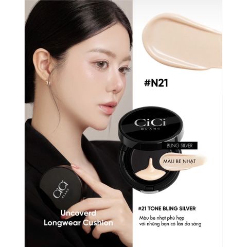 Phấn Nước CI CI Cushion - Lớp Nền Sinh Học Dưỡng Da Nâng Tone & Che Khuyết Điểm SPF50++++ Hàn Quốc, Dưỡng ẩm và Che khuyết điểm tự nhiên
