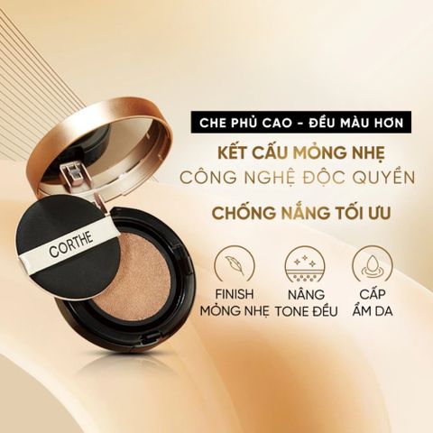 Phấn Nước Corthe Dermo Protection Revival Cushion Tone 21 Natural SPF50+ PA+++ - Che Phủ Mịn Lâu Trôi, Bảo Vệ Da Tự Nhiên