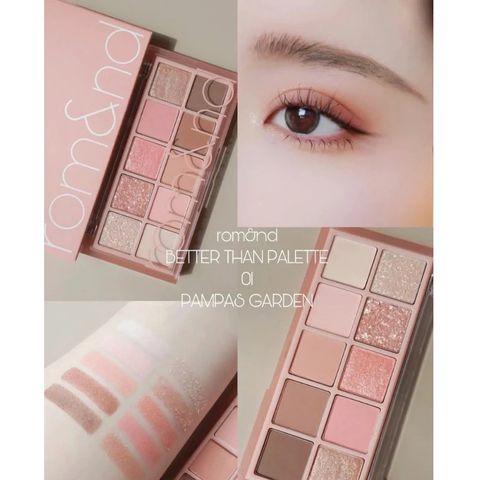 Bảng Phấn Mắt Romand 10 Ô Better Than Eye Palette - Màu Lấp Lánh, Dễ Tán, Phấn Mịn Bám Lâu, Thiết Kế Tiện Lợi