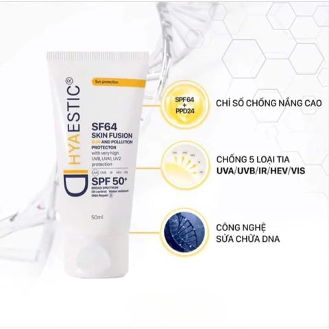Kem Chống Nắng Hyaestic Skin Fusion SPF50+ - Bảo Vệ Da Toàn Diện, Ngăn Ngừa Lão Hóa, Phù Hợp Mọi Loại Da, Mỹ phẩm Chăm Sóc Da