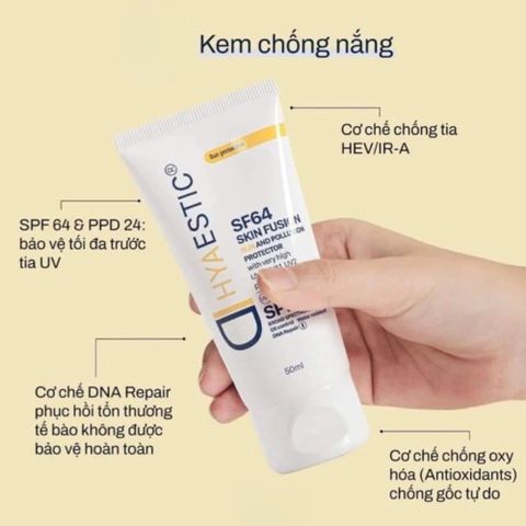 Kem Chống Nắng Hyaestic Skin Fusion SPF50+ - Bảo Vệ Da Toàn Diện, Ngăn Ngừa Lão Hóa, Phù Hợp Mọi Loại Da, Mỹ phẩm Chăm Sóc Da