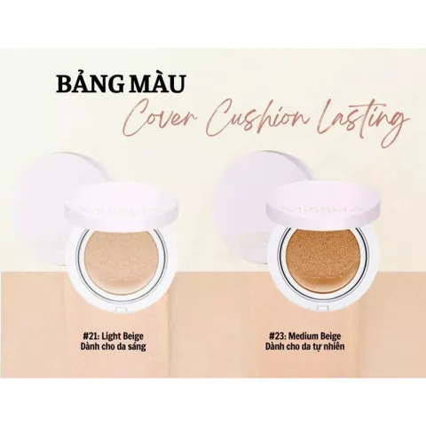 Phấn Nước Missha Velvet Finish Cushion SPF50+ PA+++ - Lớp Nền Mịn, Che Phủ Tốt, Kháng Nắng Hiệu Quả cho Da Hằng Ngày