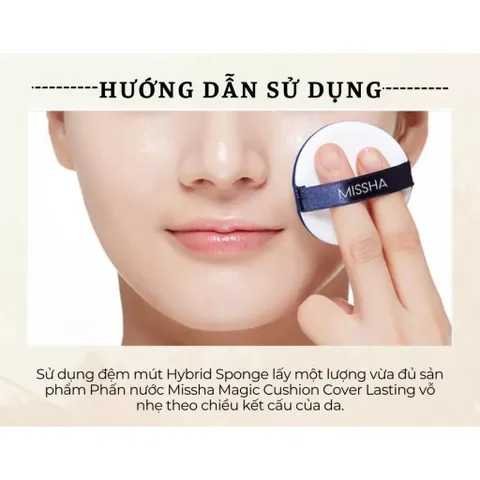 Phấn Nước Missha Velvet Finish Cushion SPF50+ PA+++ - Lớp Nền Mịn, Che Phủ Tốt, Kháng Nắng Hiệu Quả cho Da Hằng Ngày