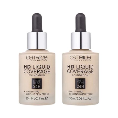 Kem Nền Catrice HD Liquid Coverage 24h SPF25 30ml - Che Phủ Tốt, Lâu Trôi, Mỏng Nhẹ, Phù Hợp Mọi Loại Da