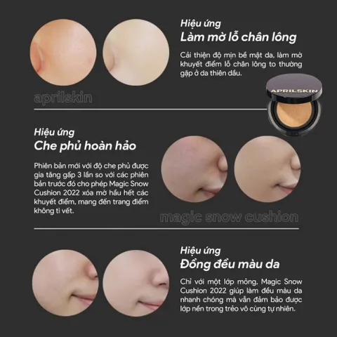 Phấn Nước Cushion Aprilskin Black Magic Snow 2.0 – Che Phủ, Dưỡng Ẩm & Chống Nắng Tốt 388163
